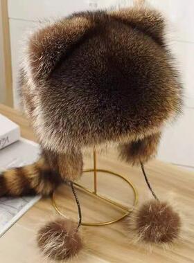 2025 Raccoon Tail Mood Hat Retro-Y2K Detachable Fluffy