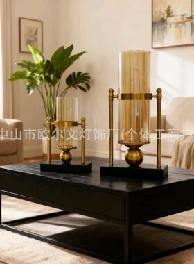 欧式铁艺花瓶居CIZ摆件仿真花璃样板间餐桌家式五金玻插美花客厅