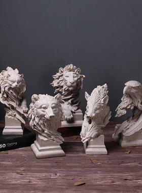 客厅高级感柜子摆件冰箱顶上面的摆件美式乡村创意装饰品雕塑客厅