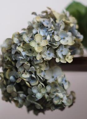 莫奈枯色木绣球仿真花轻奢高端客厅插花摆设高级感逼真花艺装饰