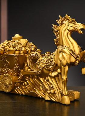 纯铜马拉元宝摆件客厅办公室桌面装饰礼品生肖马马拉财BMW到成功