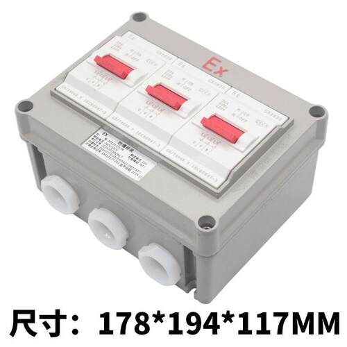 三相防爆开关20A220V380V防爆防水防尘BPZ30-20/2K3K防爆断路器 - 图1