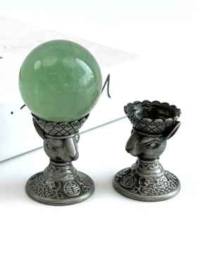 金属十二生肖 水晶球 工艺品底座 球托蛋雕托 工艺品支架 复古做