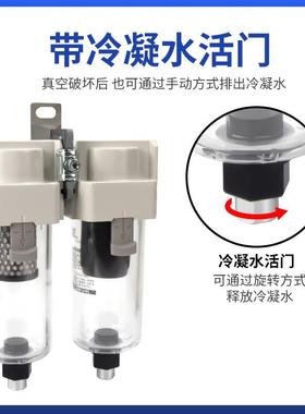 气动真空管道过滤器负压滤芯AMJ3000-03B/4000-04B除水除尘替SMC