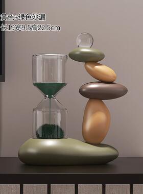 正品来运转时石头摆件公磁力沙漏客厅酒柜玄关装饰工品办室位家居