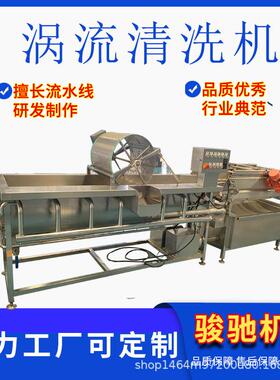 果蔬涡流清洗机净菜加工设备全自动水果清洗设备高压喷淋