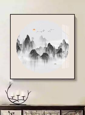新中国风入口装饰画山水画走廊过道壁画客厅广场餐厅办公室挂画