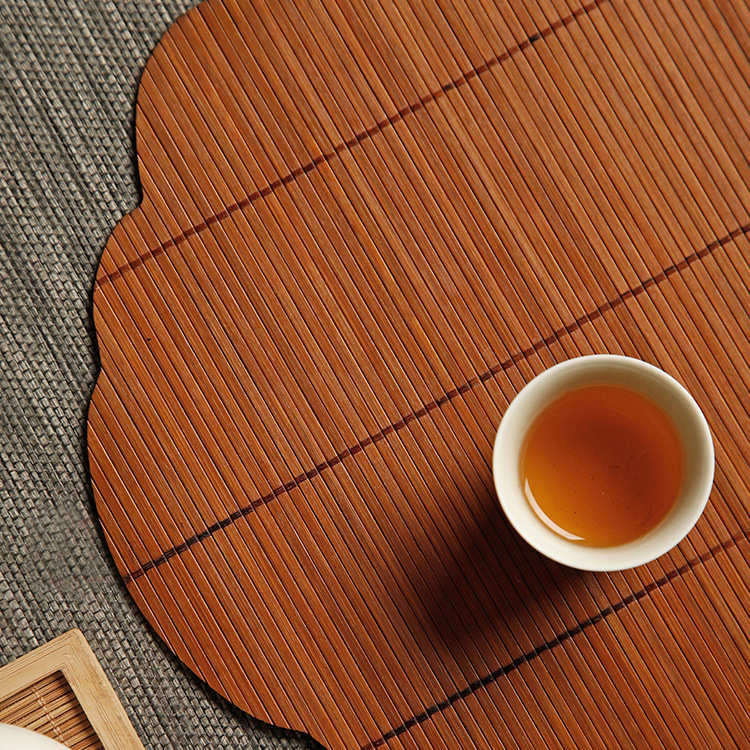 Bamboo lacquer master seat, Xiangyun tea seat, waterproof tea seat, tea mat, table flag, fabric tea set, placemat, tea ceremony accessories