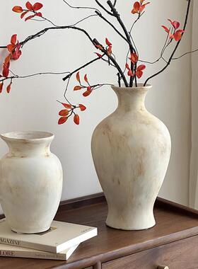 中式风陶瓷花瓶假花仿真花装饰品客厅餐桌玄关摆件创意设计感花艺