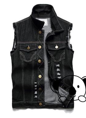 G 82455 Men's Sleeves Denim Vest 韩版牛仔马甲