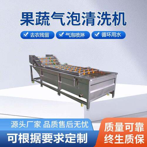 果蔬气泡清洗机果汁加工清洗设备中药材清洗气泡喷淋清洗机 - 图1