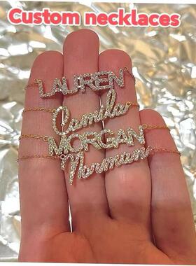 Custom name necklace personalized DIY chain Birthday gift