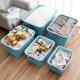 Storage box Large capacity Extra large clothes storage household clothes sorting box Plastic moving thickened storage pulley