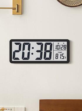 创意简约大屏数字时钟客厅电视柜桌面桌式温湿度时钟壁挂式卧室时