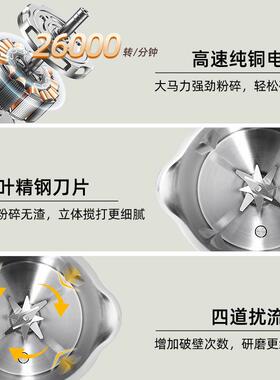 顺然小型豆浆机家用免过滤多功能迷你榨汁辅食米糊破壁机流食