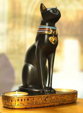 跨境及猫神纪念品家品居装饰摆件树脂工艺品意礼物创埃及猫神客埃