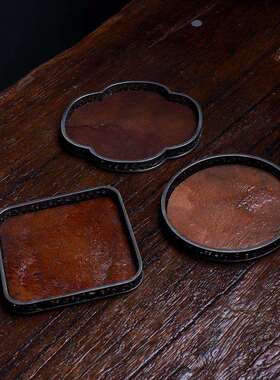 锡仿石托盘茶盘壶垫茶具壶承古锡镂空花边杯垫壶垫隔热垫