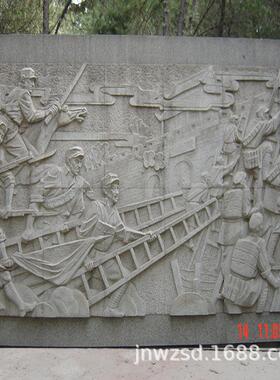 石刻人物影雕图案景观伟人头像影雕制作价格石制花鸟影雕