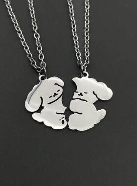 项链一对闺蜜磁吸二人款一人一半