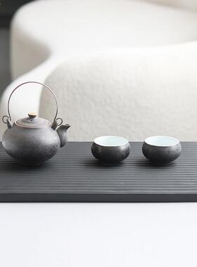 艺术创意条纹长方形托盘客厅桌面茶几餐桌果盘茶盘样板房软装摆件