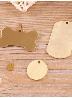 现货雕刻黄铜狗牌 宠物身份号码牌 深刻防丢铜牌 金属铭牌