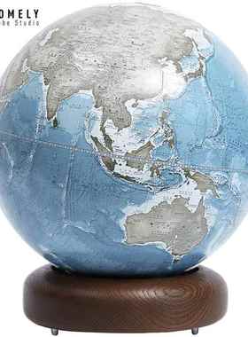 正品25CM宏微地球书房客厅家居工摆件中礼英文开手业乔迁日节生日