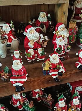 外贸圣诞树挂雪饰RRW10-35圣诞客老人人饰摆件圣诞节厅氛围布置礼