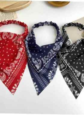 elasticity Scarf Headband women 三角弹性皮筋发带头巾女