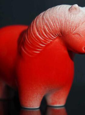 2026马年限定东方雅礼 红骏迎祥 新年装饰摆件 羊脂玉杯礼盒套装