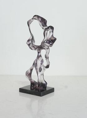 现酒店玄关代创意抽象摆件MC-TY-39透明树脂太湖石雕别样板房墅软
