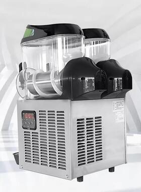 10缸L商用一缸两三缸雪粒机双冰沙缸机饮XRJ10L*2出料机雪融机跨