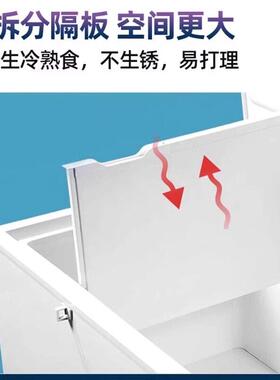 百利商用冷冻保鲜大冰柜卧式冷藏冷冻调节商用冷柜