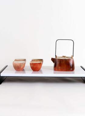 中式金属房大理石托摆件样板茶几客新厅茶道MC-TY-85展示售楼处软