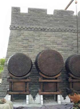 户外大型铸铜鼓雕塑广西壮族铜鼓仿古青铜鼓景区广场铜雕摆件