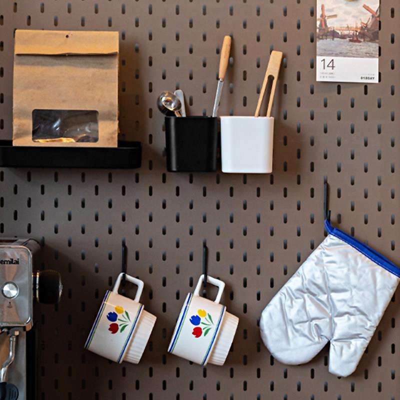 Dining cabinet hole board accessories hook holder high-end coffee storage rack universal hook storage box home