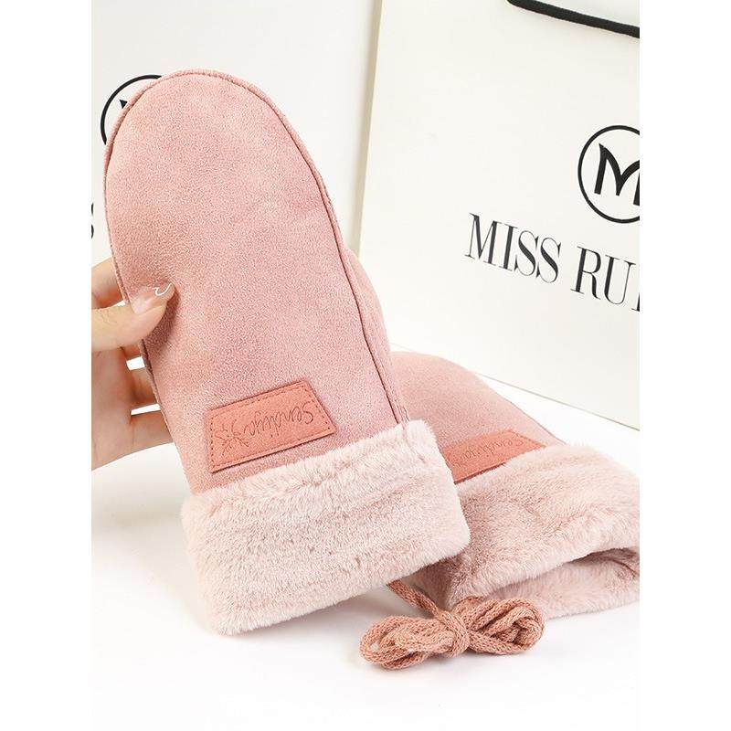 闷子手套男女2026新款冬季东北麂皮绒加绒加厚保暖防风骑车棉手套,淘宝优惠券,粉丝福利购,淘宝优惠卷