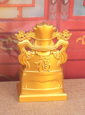 新款金属座椅财神爷摆件工艺品文财神聚宝盆招财进宝财神到