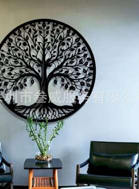 跨境亚马逊爆款金属墙饰壁挂家居铁艺剪影装饰墙面艺术生命之树