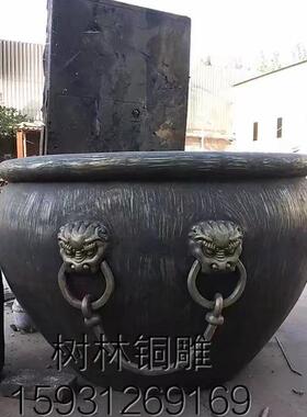 厂家青铜铜大缸仿古铜花盆铜缸仿故宫铜缸大缸装饰摆件