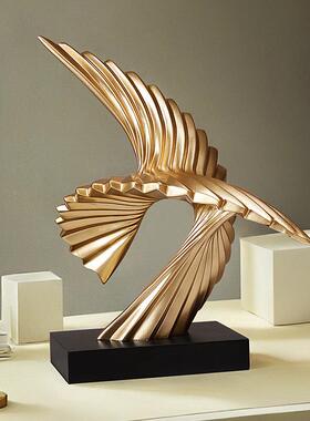 大鹏展翅雄鹰摆件创意个性办公室桌面摆设装饰品酒柜乔迁开 业礼