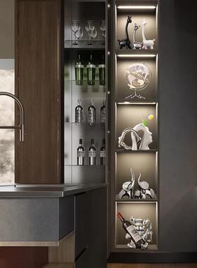 轻奢现代高档红酒架酒柜装饰品摆件客厅暴力熊餐边电视玻璃柜家居