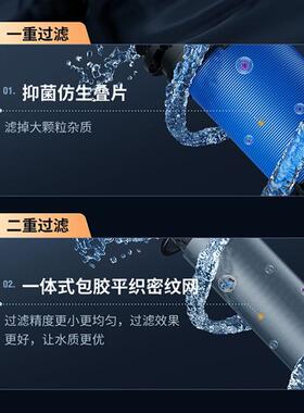 Briskspring横向叠网7T反冲洗前置过滤器万向安装净水器除铁锈
