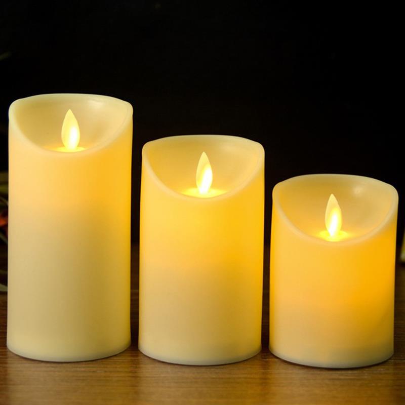 大直径电池遥控款彷真LED电子蜡烛灯芯摇摆剧本杀浪漫婚礼布置 - 图3