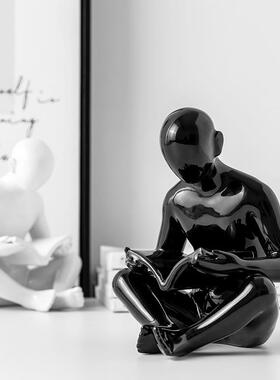 高档北欧客创现代约书立书挡办公室书房酒柜家简居装厅饰品意小摆