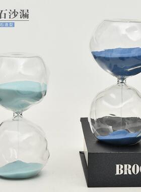 北欧居异形玻璃沙漏家器计sl2052 时0分钟艺术沙漏创意礼品家居摆