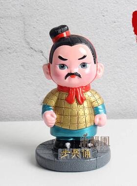 正品兵马俑摆件卡通创安意可爱的车饰品汽品西礼旅游纪念品送老外