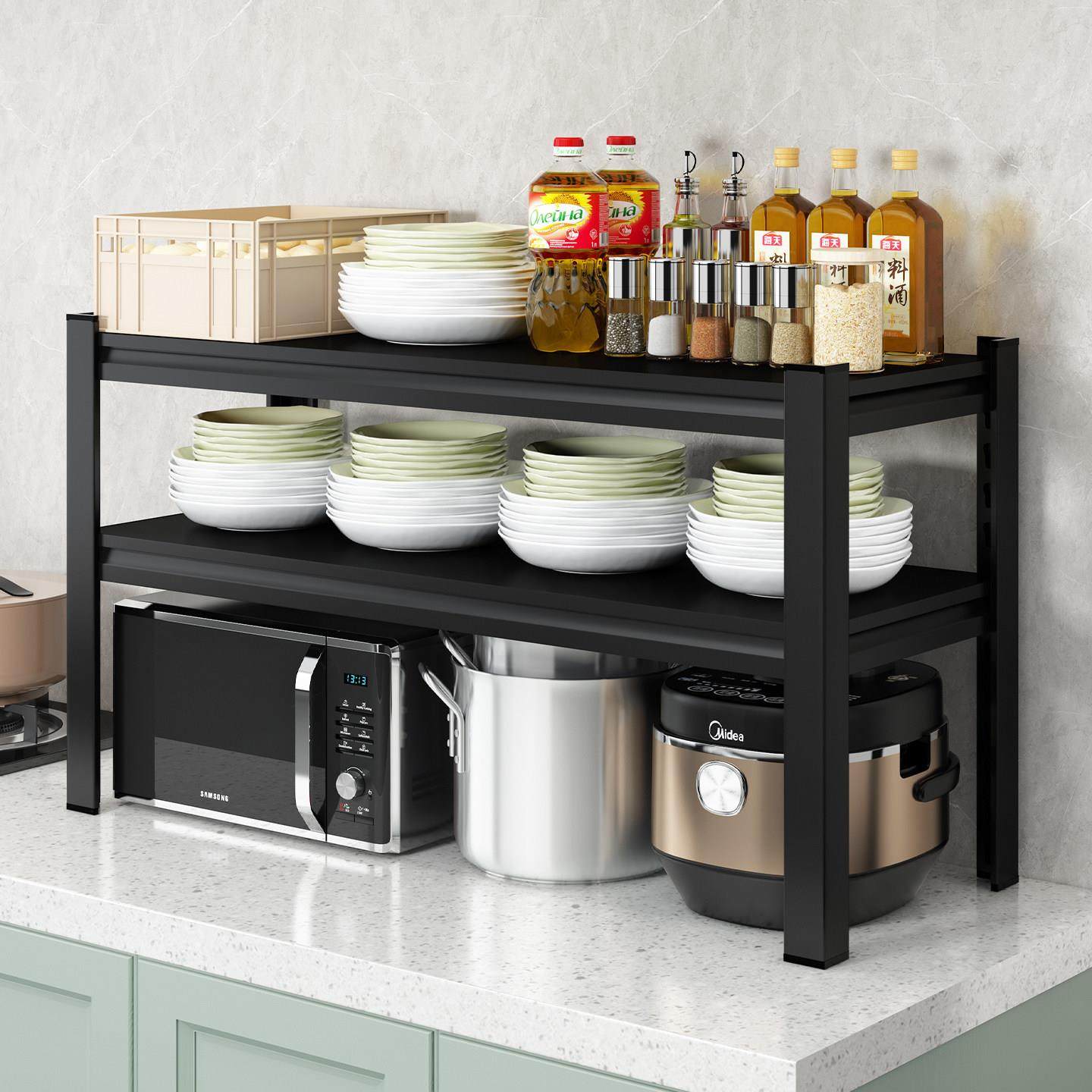 厨房置物架橱柜内分层收纳架台面桌上家用一层烤箱微波炉储物架子,淘宝优惠券,粉丝福利购,淘宝优惠卷