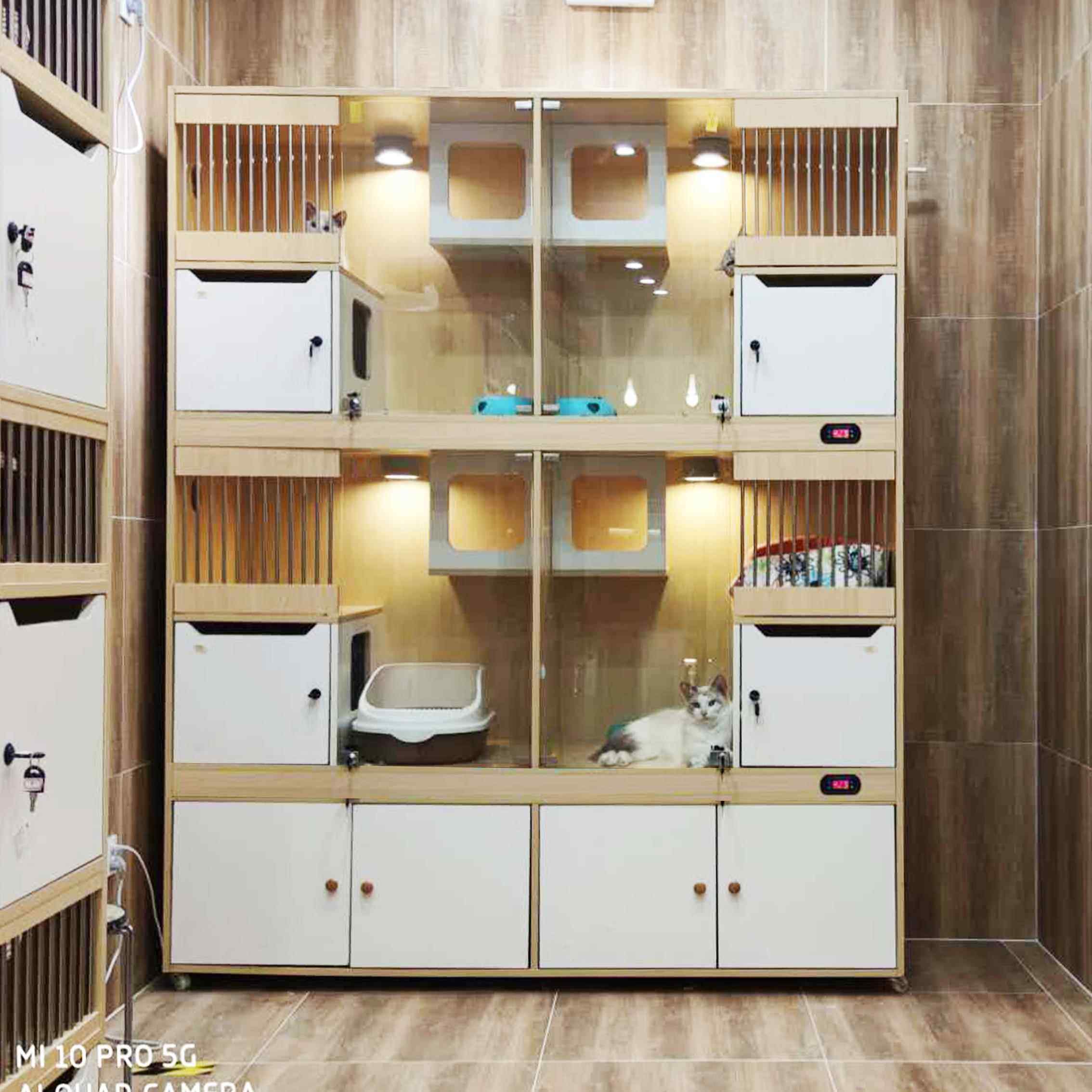 高档猫别墅实木家用温猫柜窝繁育无毛猫笼猫定制恒温加热保箱宠物,淘宝优惠券,粉丝福利购,淘宝优惠卷