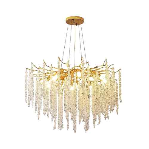 法式轻奢流灯苏树枝客厅水晶吊灯现代简约卧餐厅室高档大91376气 - 图3