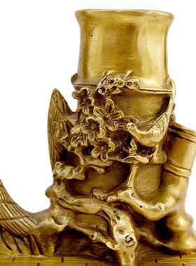 纯铜竹节文昌塔 黄铜文昌塔笔筒摆件步步高升九层文昌塔书房摆件